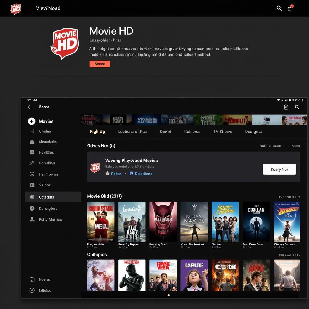 Movie HD APK Interface