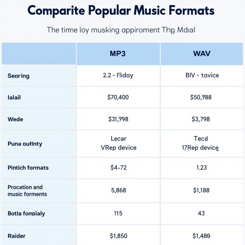 Comparing Different Music Formats