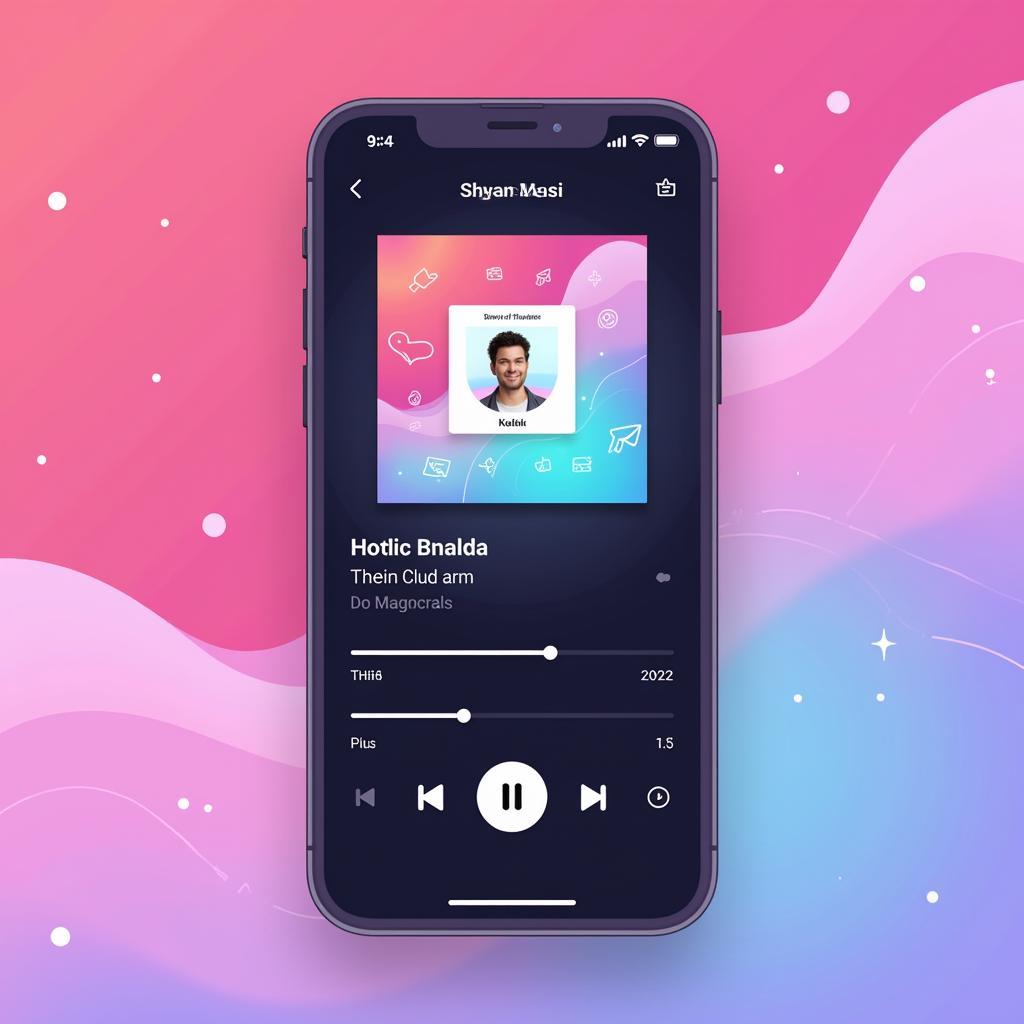 Modern music streaming app interface