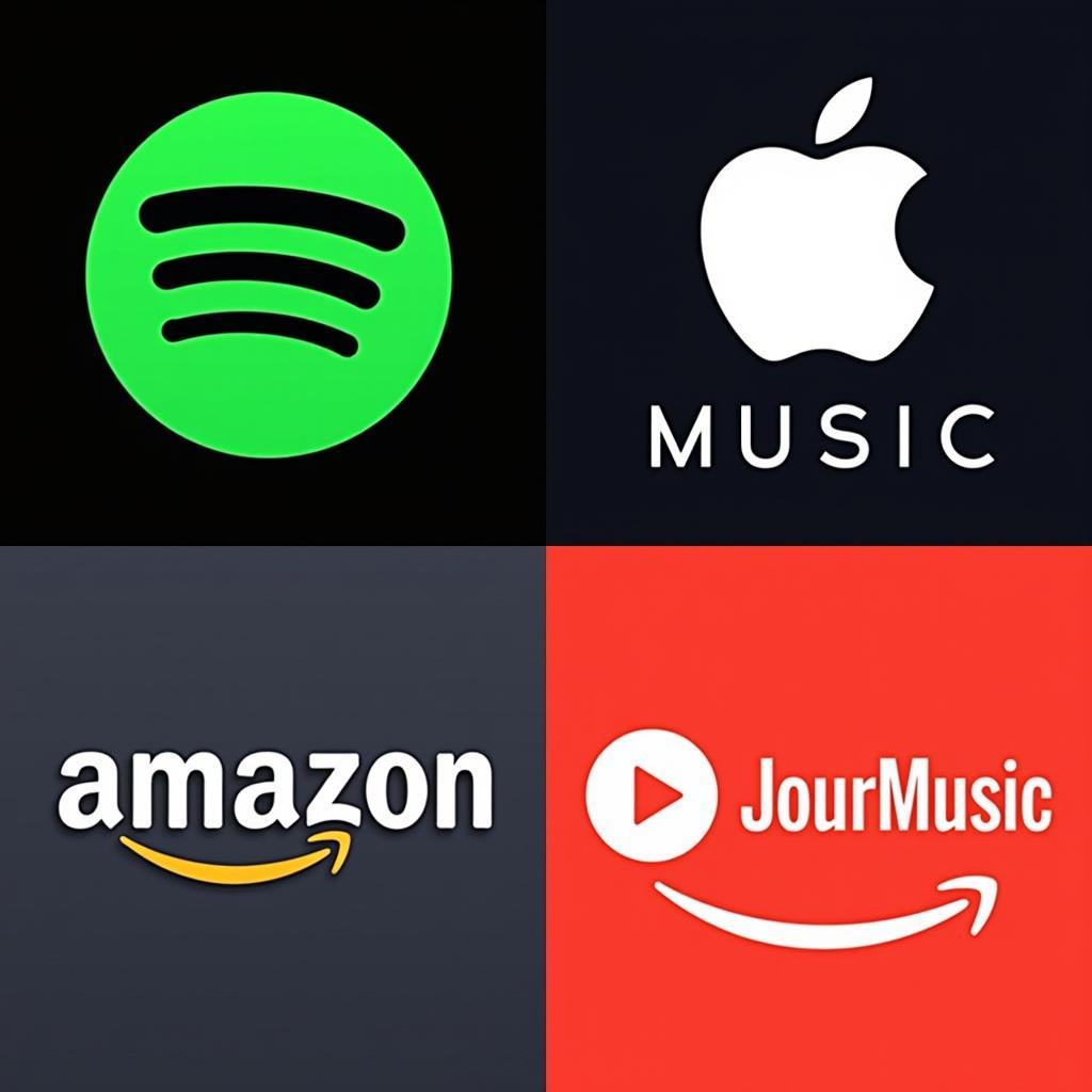 Music streaming app logos