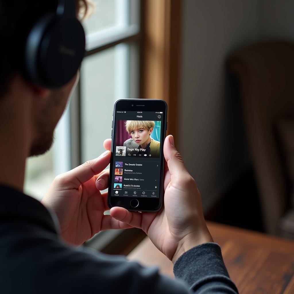 Enjoying music on mobile streaming apps