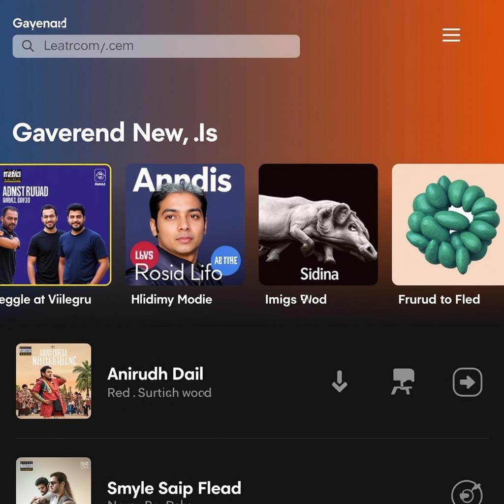 Music Streaming Platform Screenshot