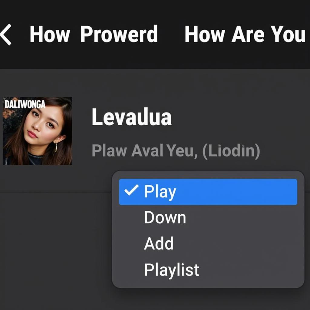 Music Streaming Platform Interface Displaying Daliwonga's "How Are You"