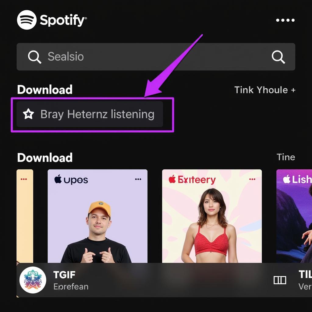 Music streaming platform screenshot