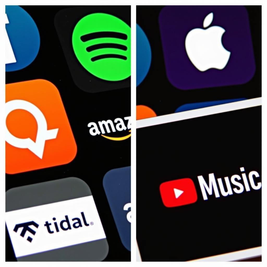 Logos of Popular Music Streaming Services