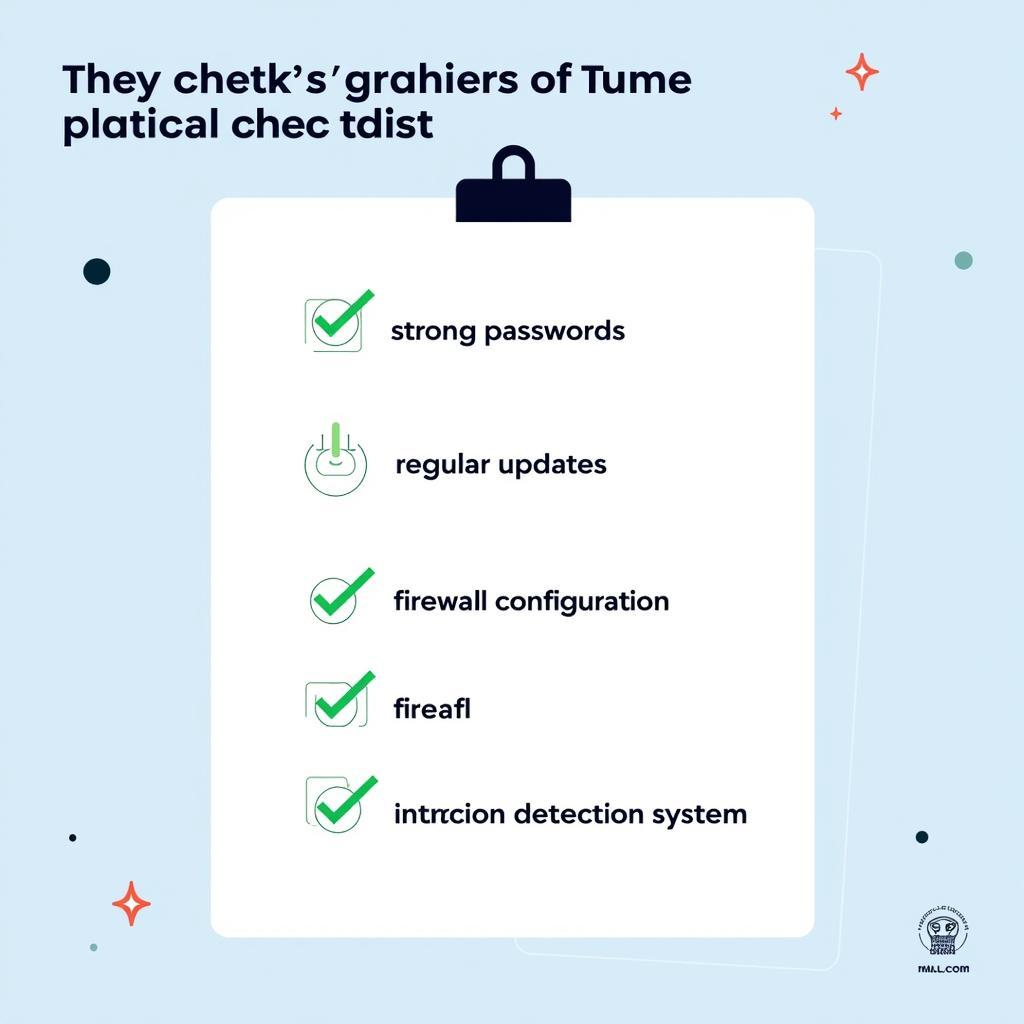 Network security checklist with best practices