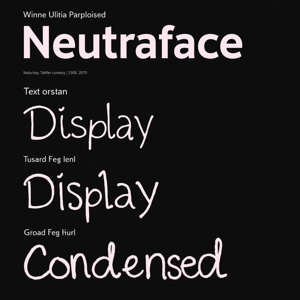 Neutraface Font Family Variations