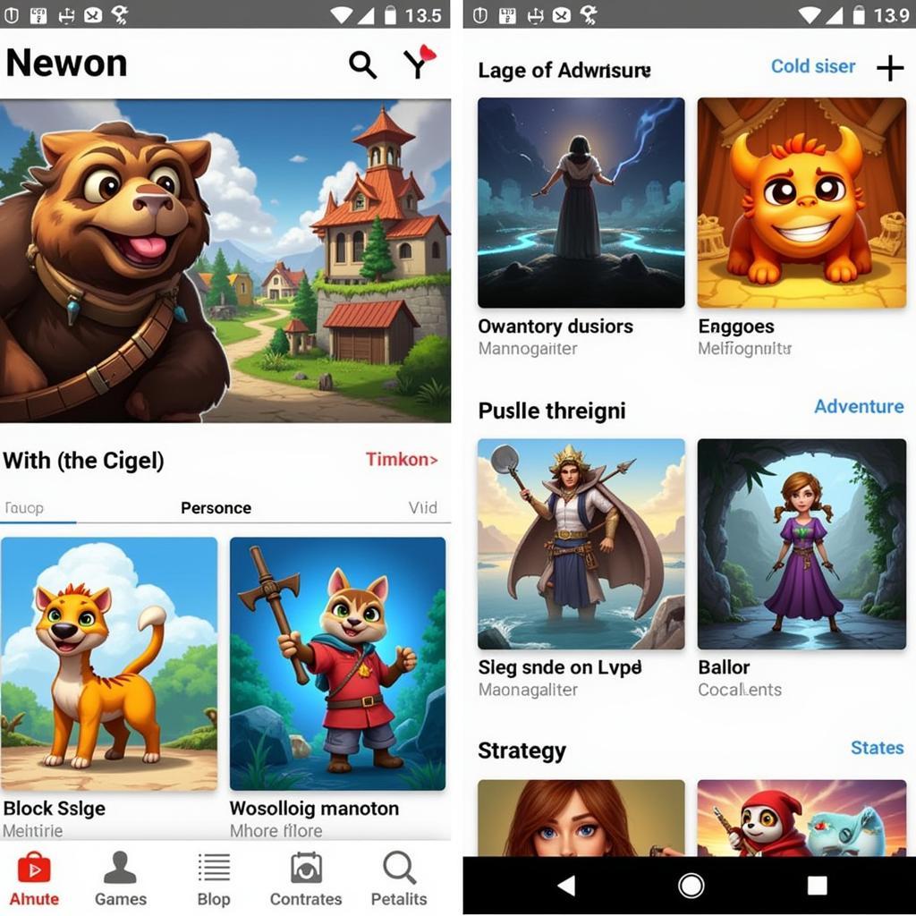 Nevvon App Game Library Display