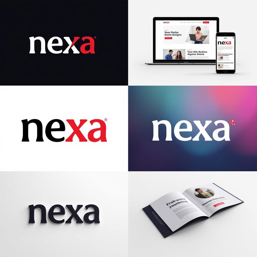 Different applications of Nexa font