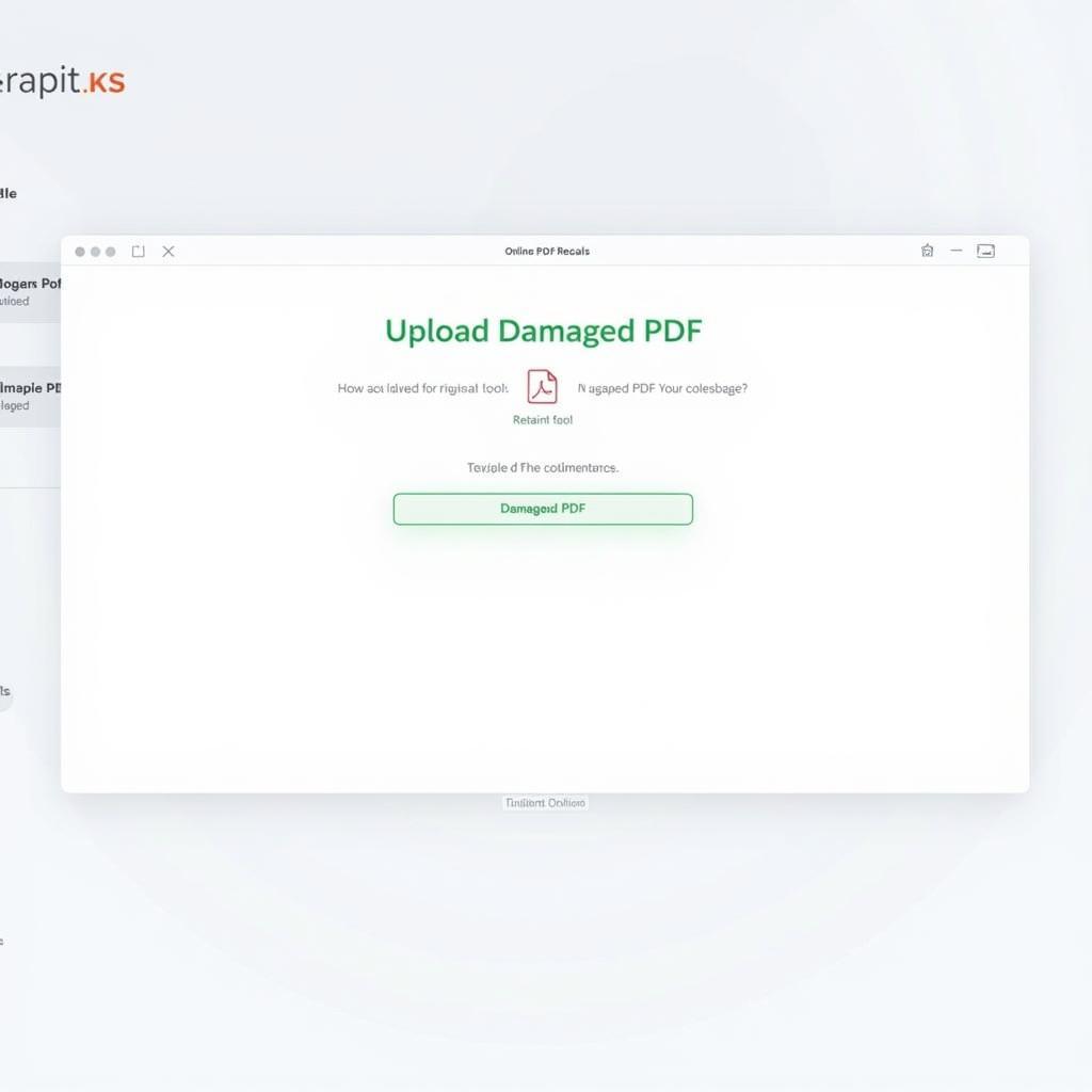 Online PDF repair tool interface