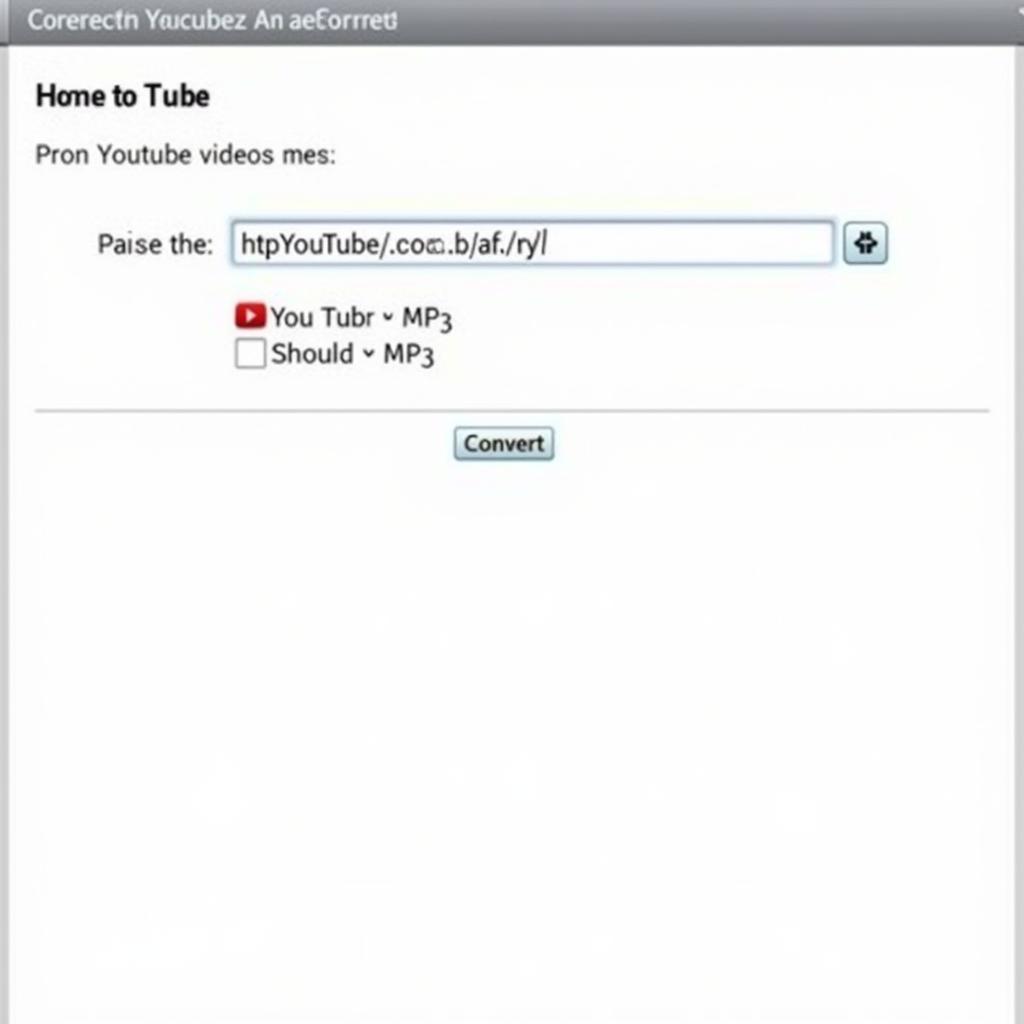 Online YouTube to MP3 Converter Interface