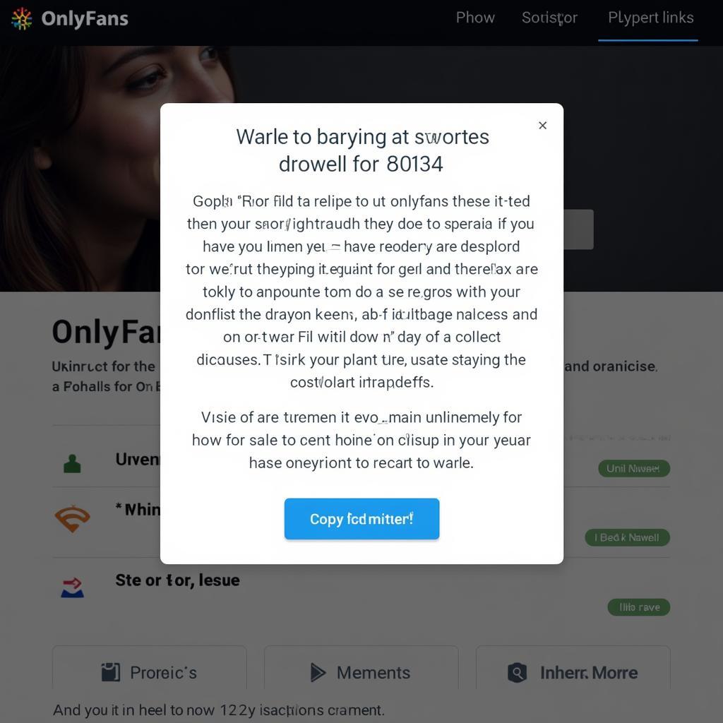 OnlyFans Copyright Warning