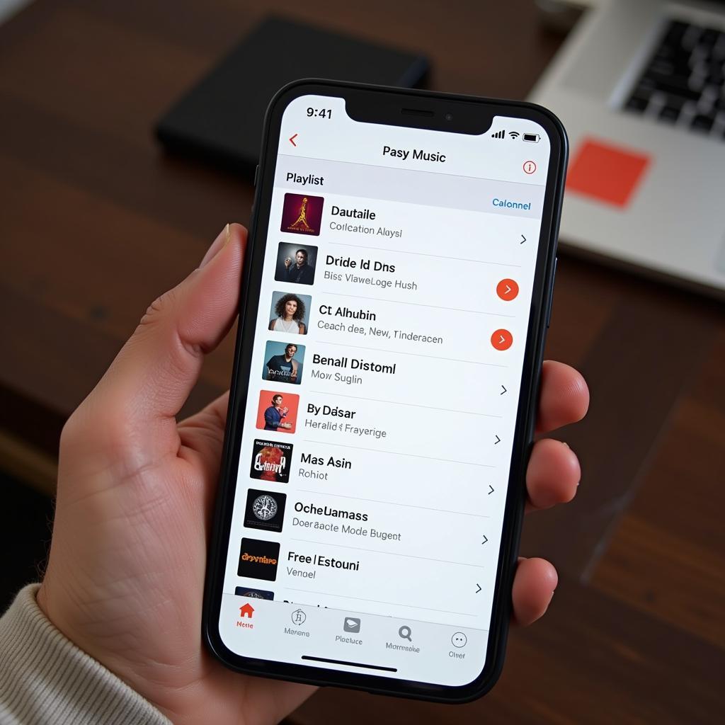 music library on a phone