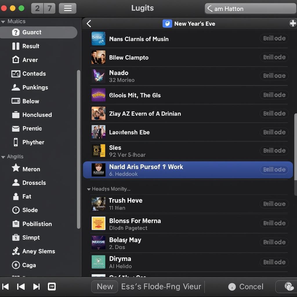 Organized music library on computer