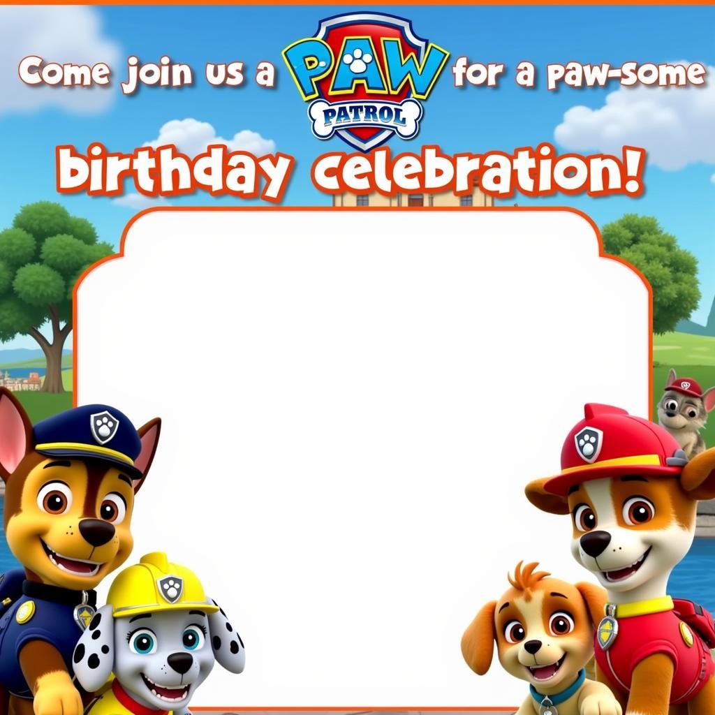 Paw Patrol Invitation Design