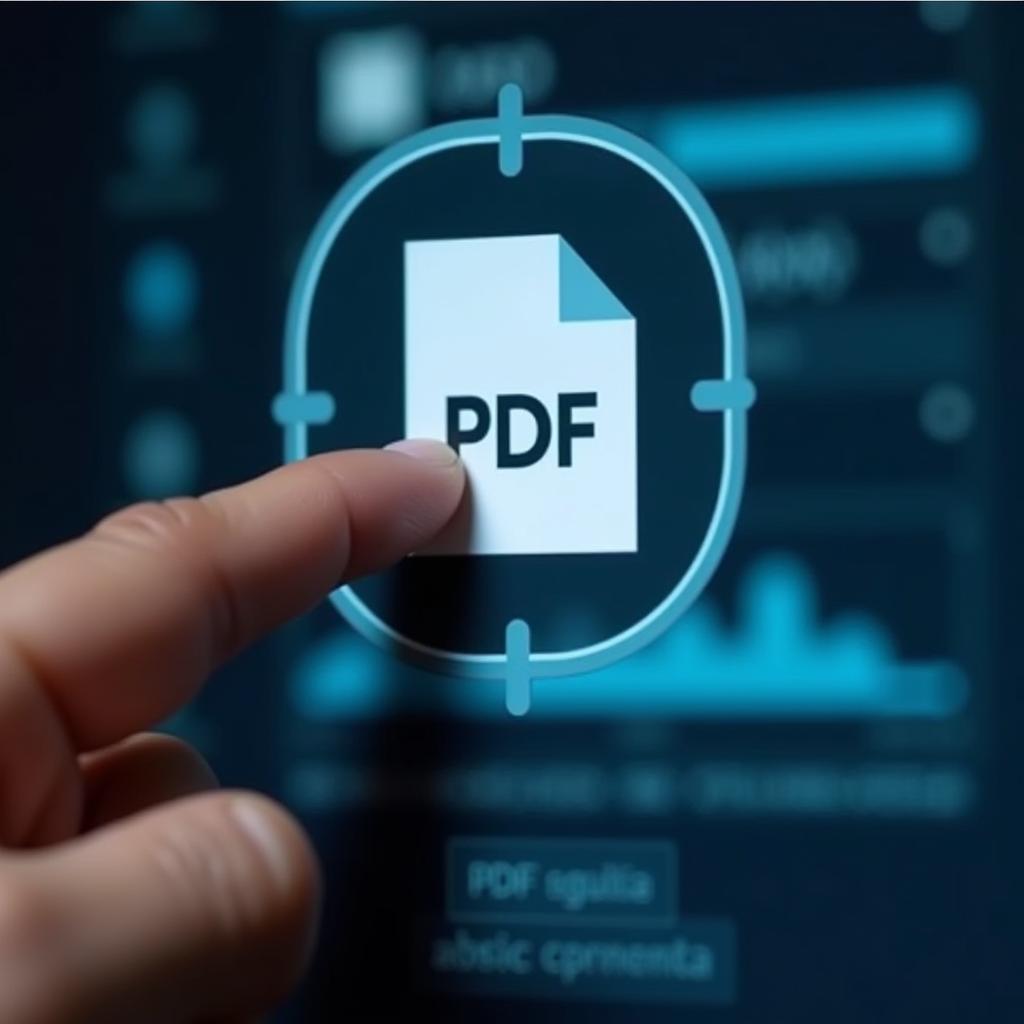 PDF download icon on a device