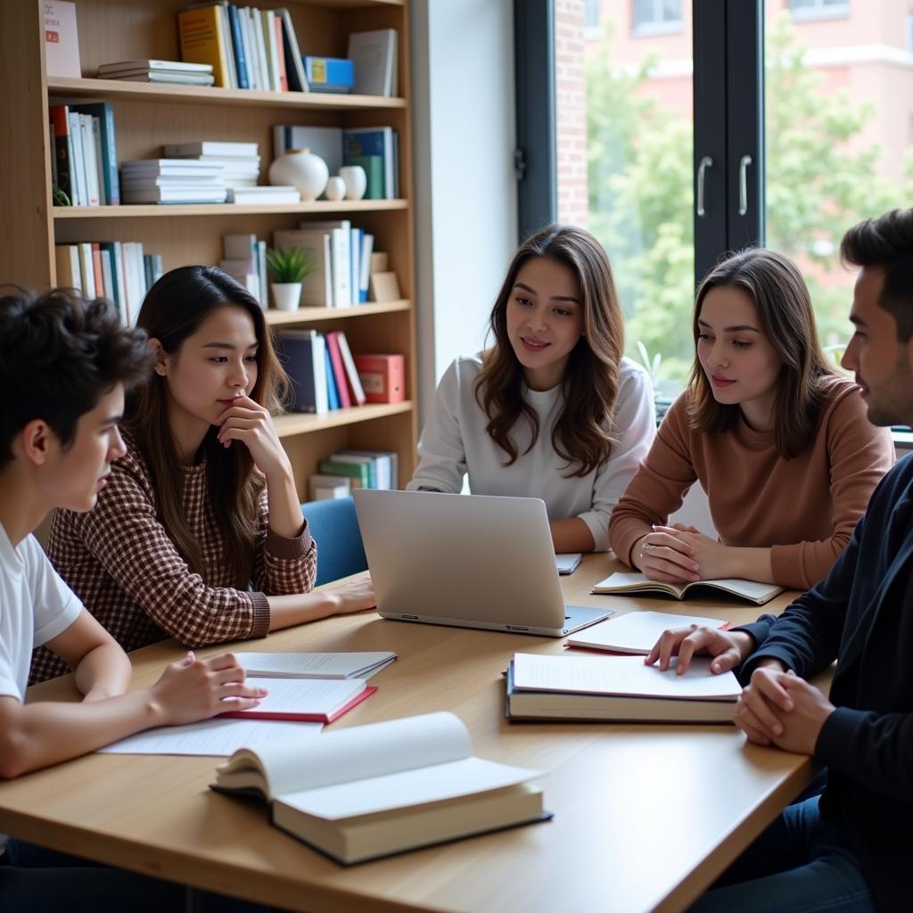 Group of Pharmacy Students Collaborating