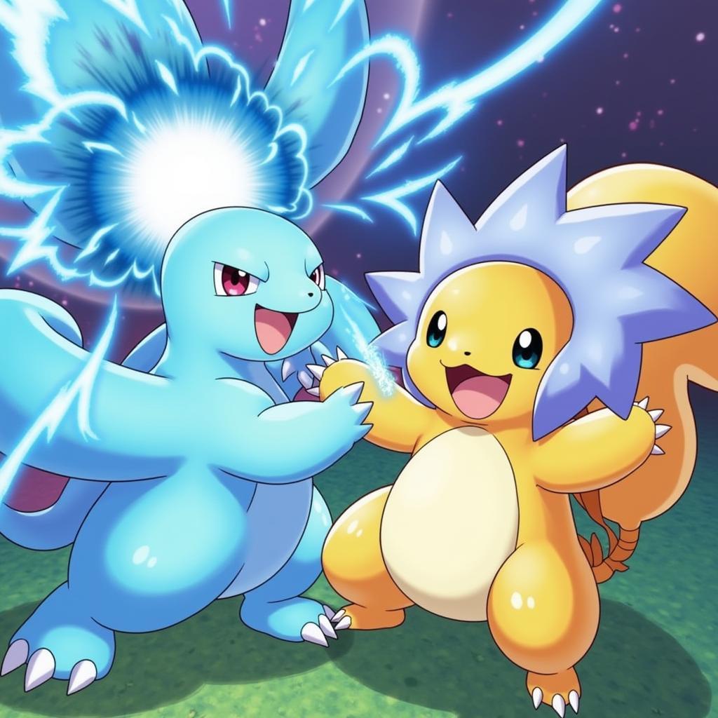 Pokemon battle scene in Pokemon Alpha Sapphire