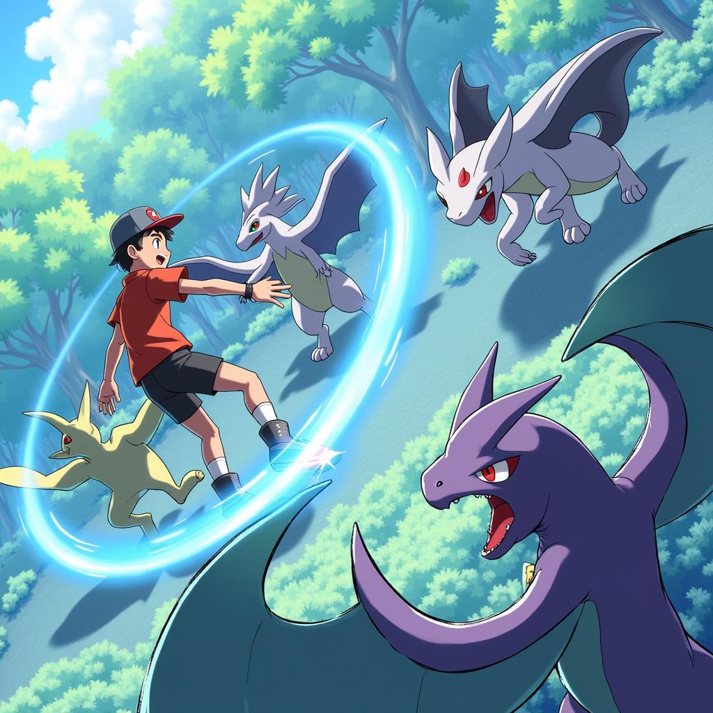 Trainer battling in Pokemon Alpha Sapphire