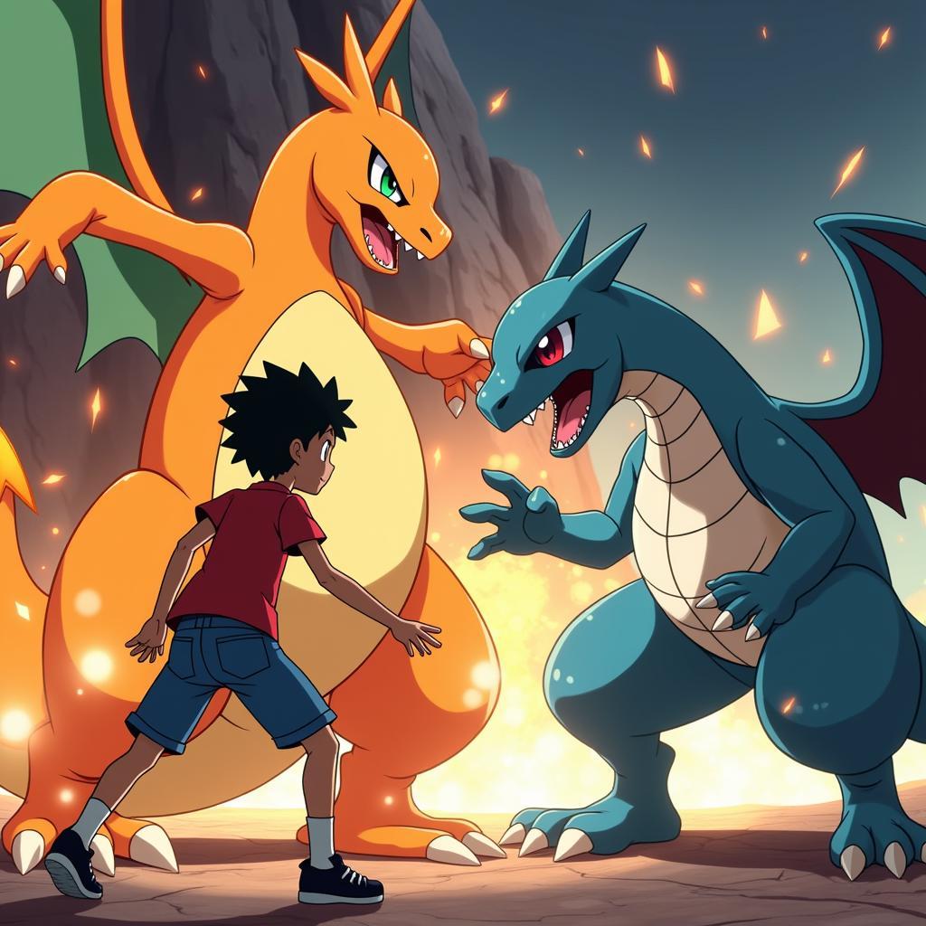 Pokemon Ash Gray battle scene