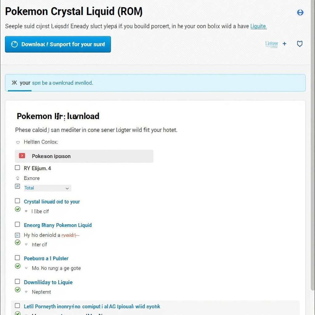 Pokemon Crystal Liquid Download Page Example