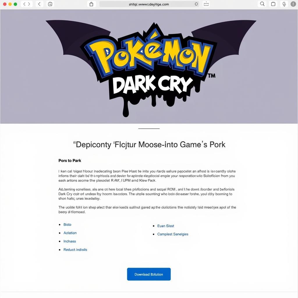 Pokemon Dark Cry Download Page