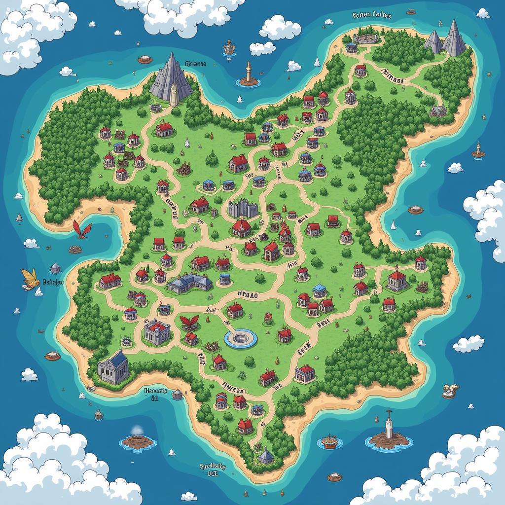 Pokemon Fire Red Kanto Map