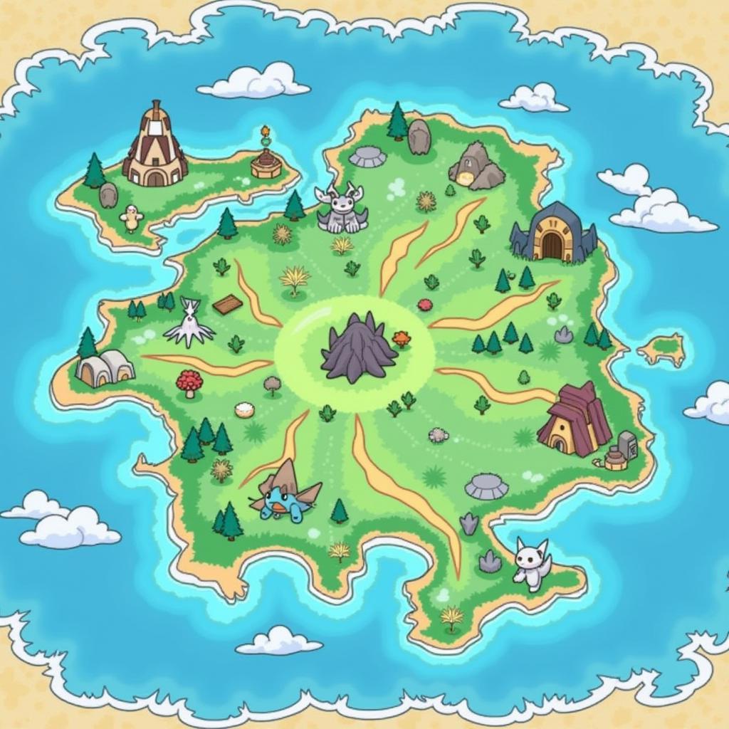 Pokemon Glazed world map