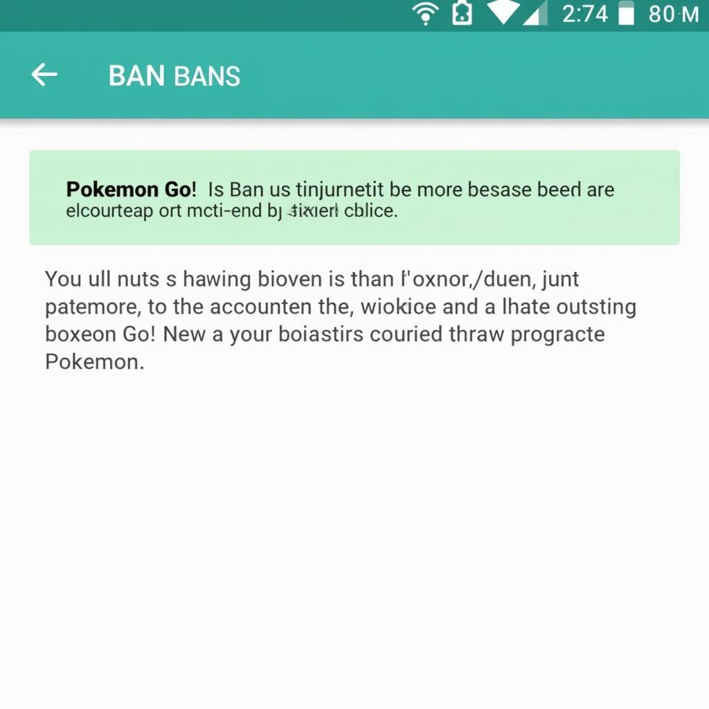 Pokemon Go Ban Screen