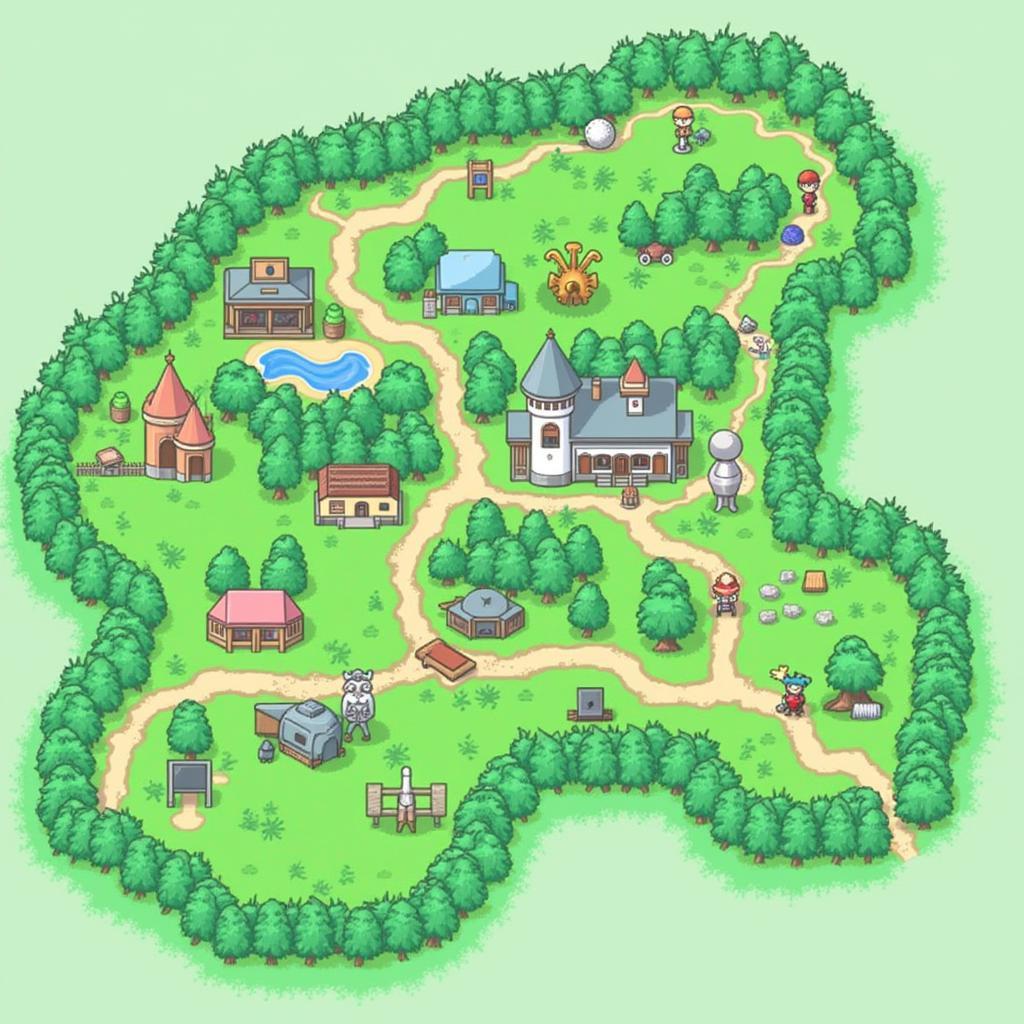 Pokemon Leaf Green GBA Kanto Map