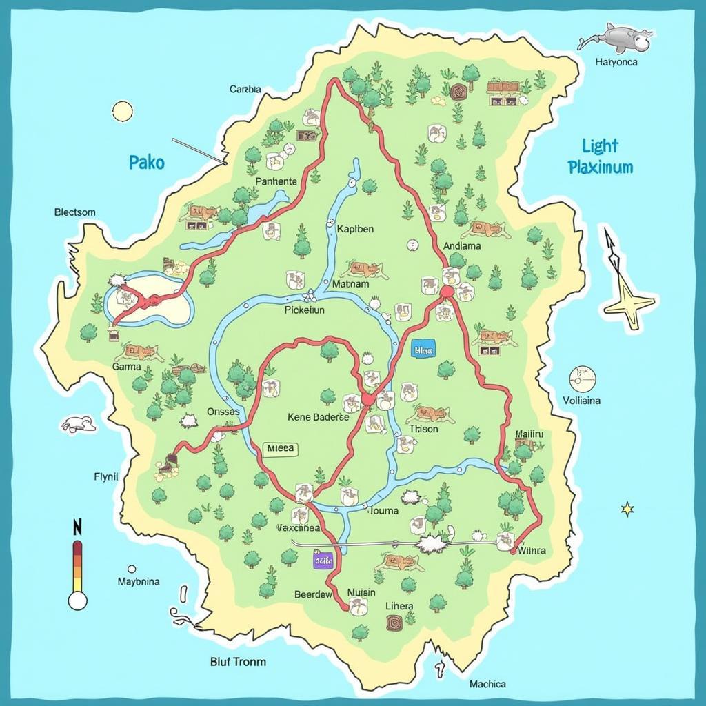 Pokemon Light Platinum World Map