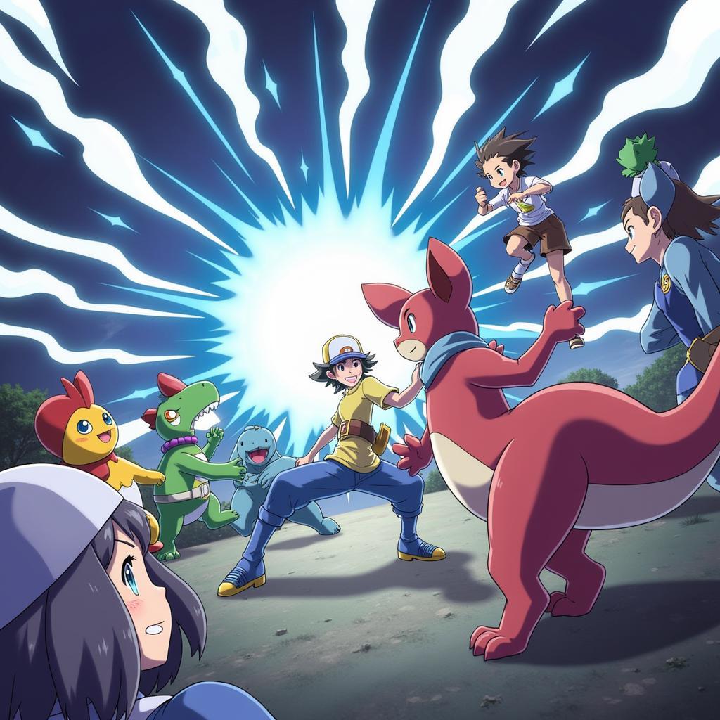 Pokemon Omega Paradox Battle Scene