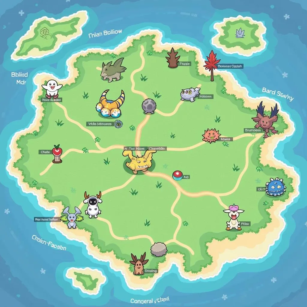 Pokemon Quartz Map Screenshot