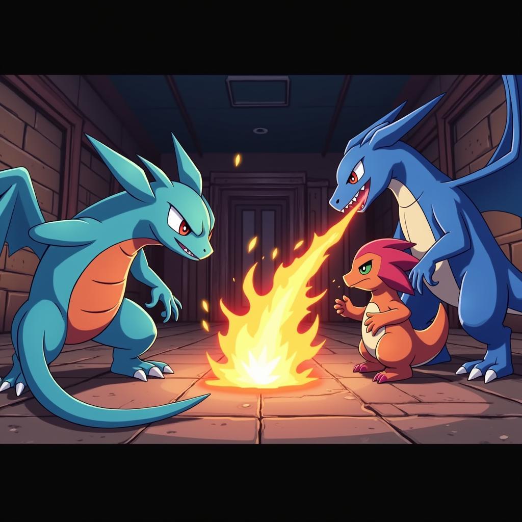 Pokemon Scorched Silver Battle Scene