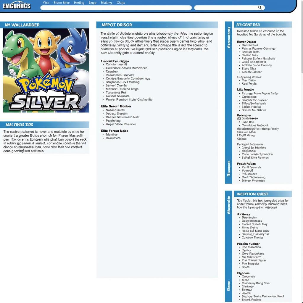 Pokemon Storm Silver Walkthrough Guide