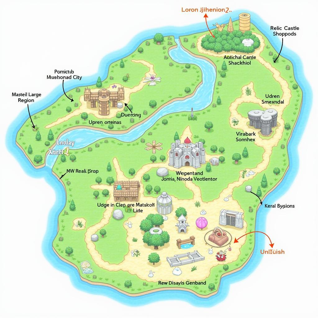 Pokémon White 2 Unova Region Map