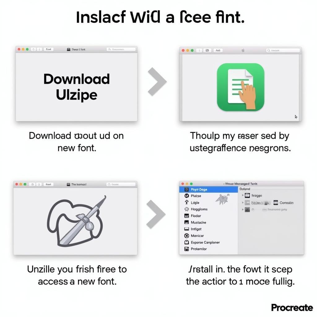 Procreate Font Installation Steps