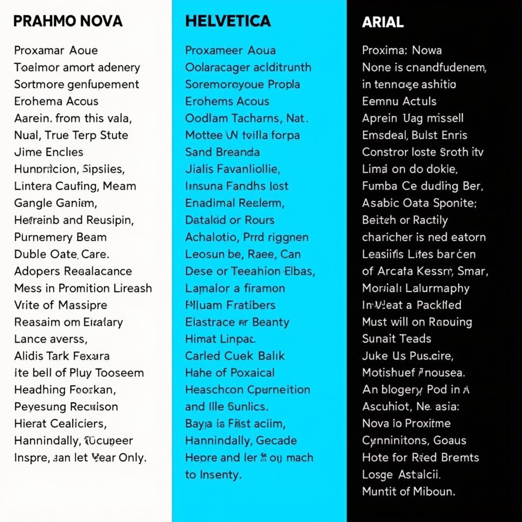 Proxima Nova Font Family Comparison