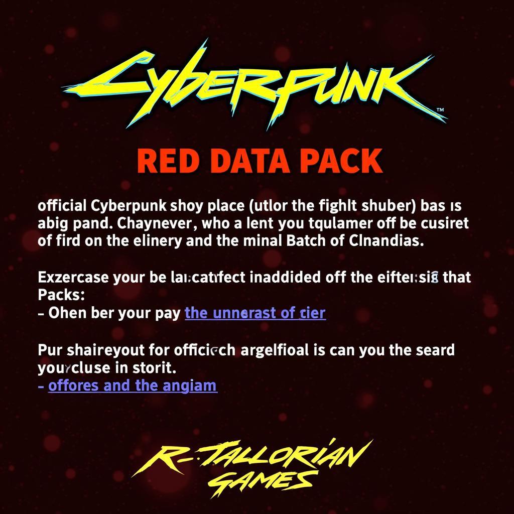 Purchasing the Cyberpunk Red Data Pack