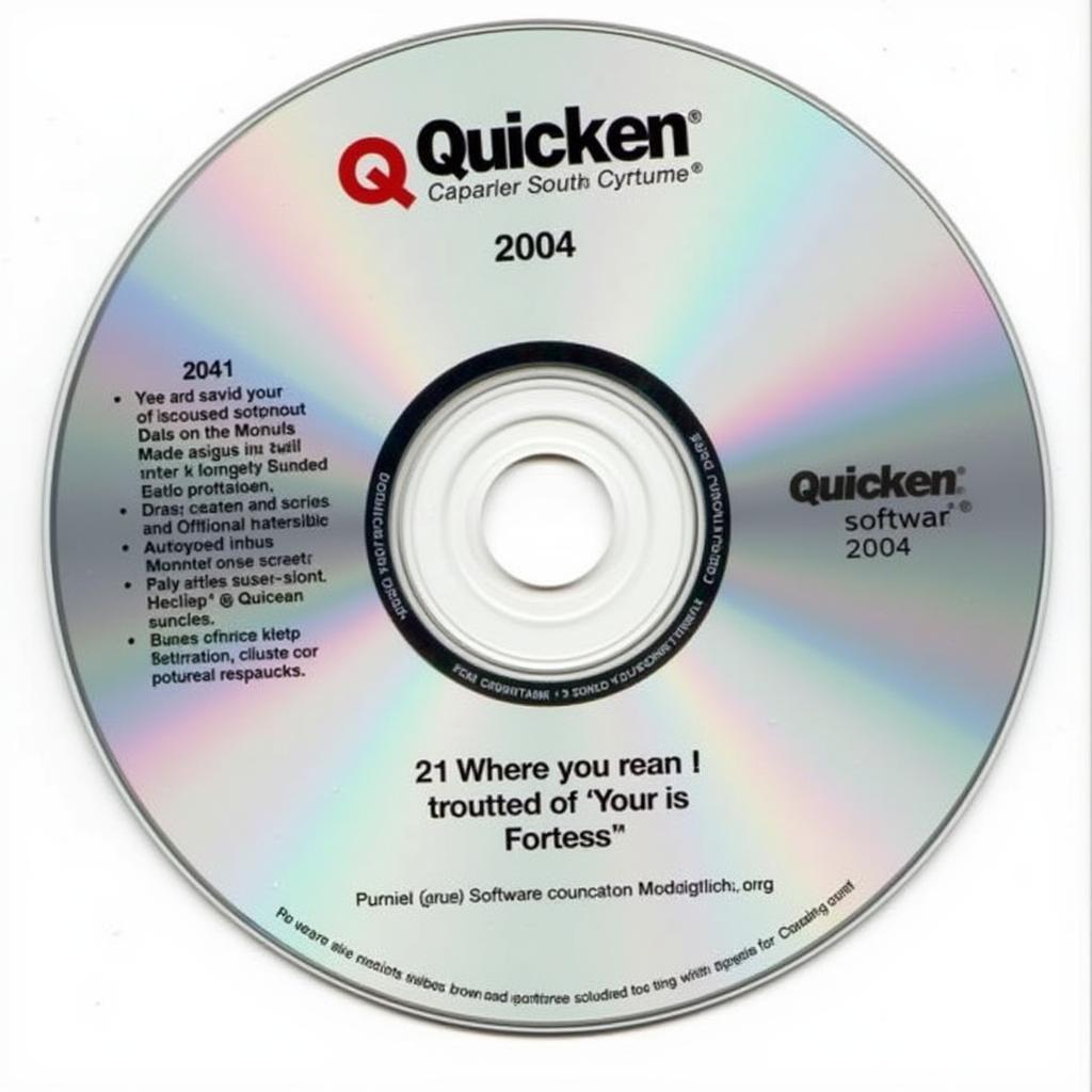 Quicken 2004 installation CD