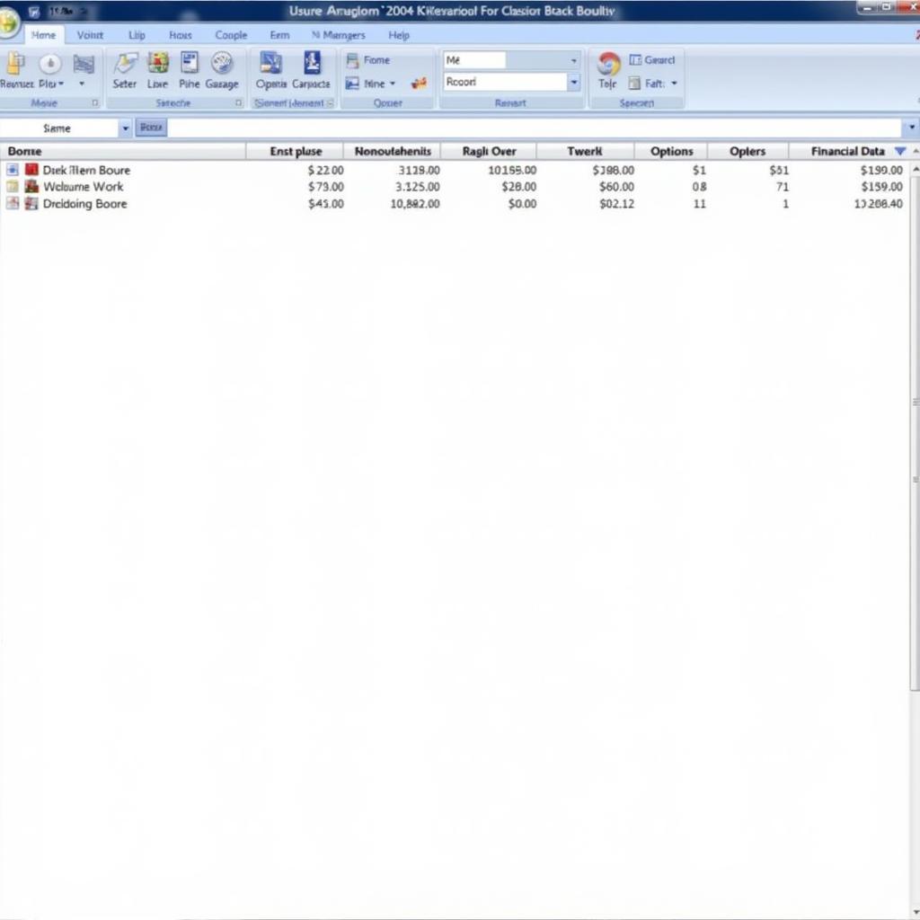 Quicken 2004 software interface