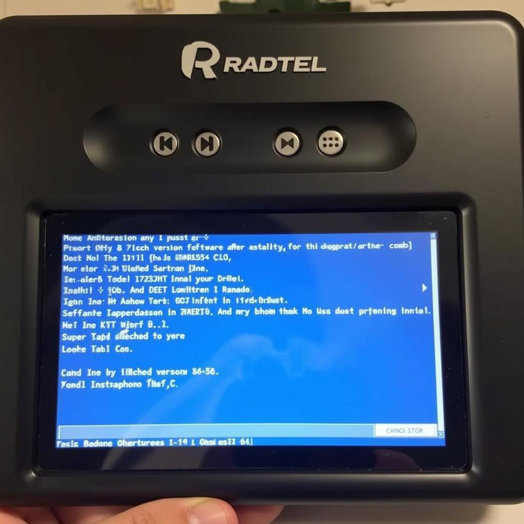 Successfully installed software notification on a Radtel RT-590