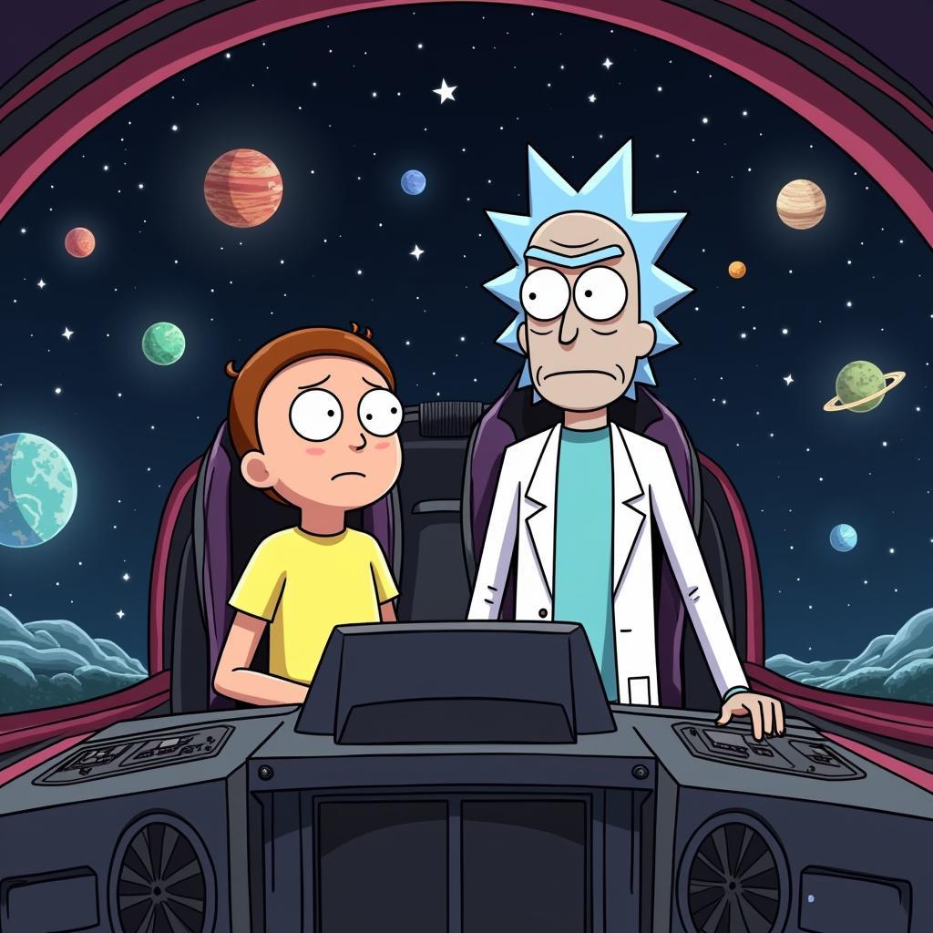 Rick and Morty on an Intergalactic Adventure