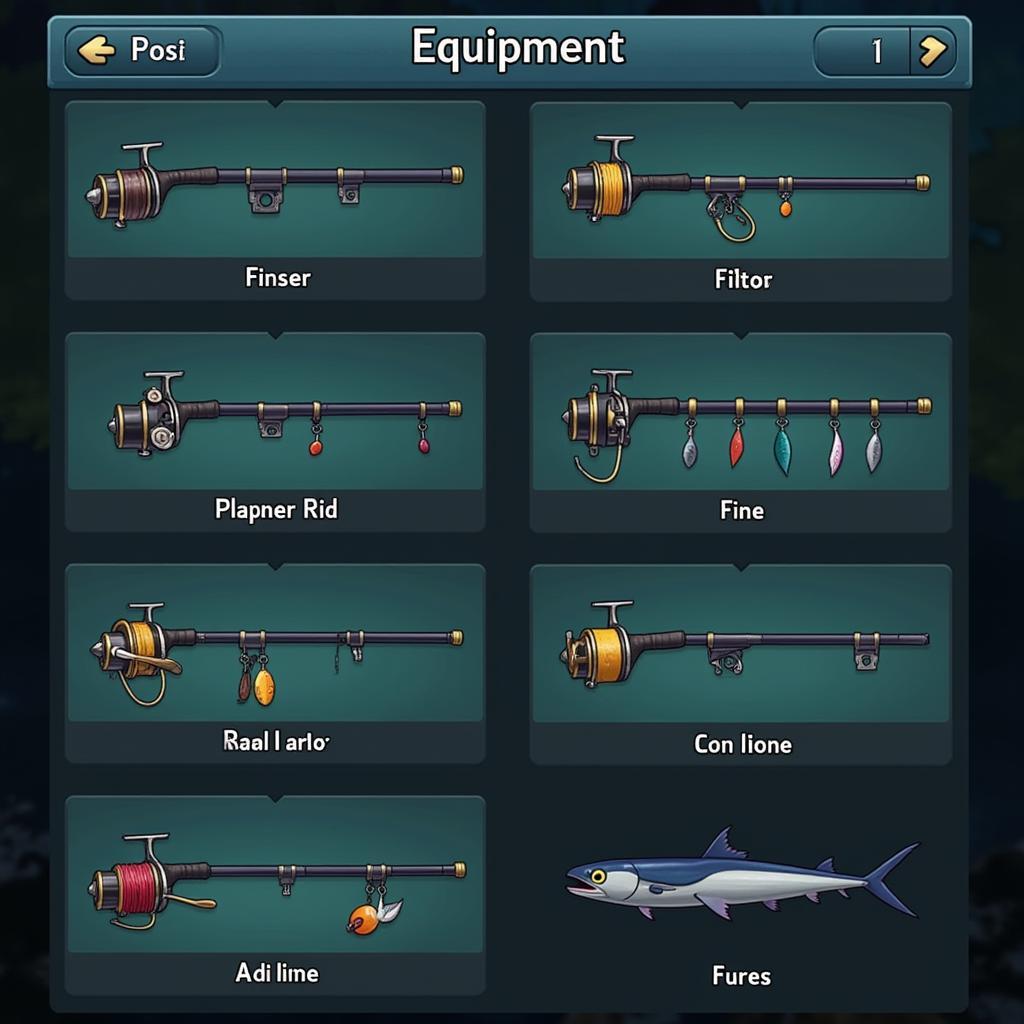 River Monster In-Game Equipment Screen