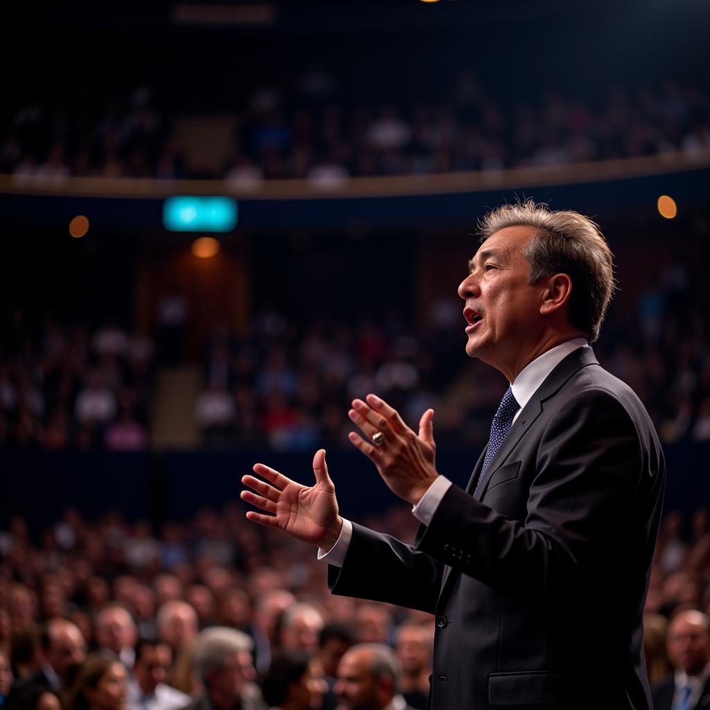 Robert Kiyosaki speaking at an event