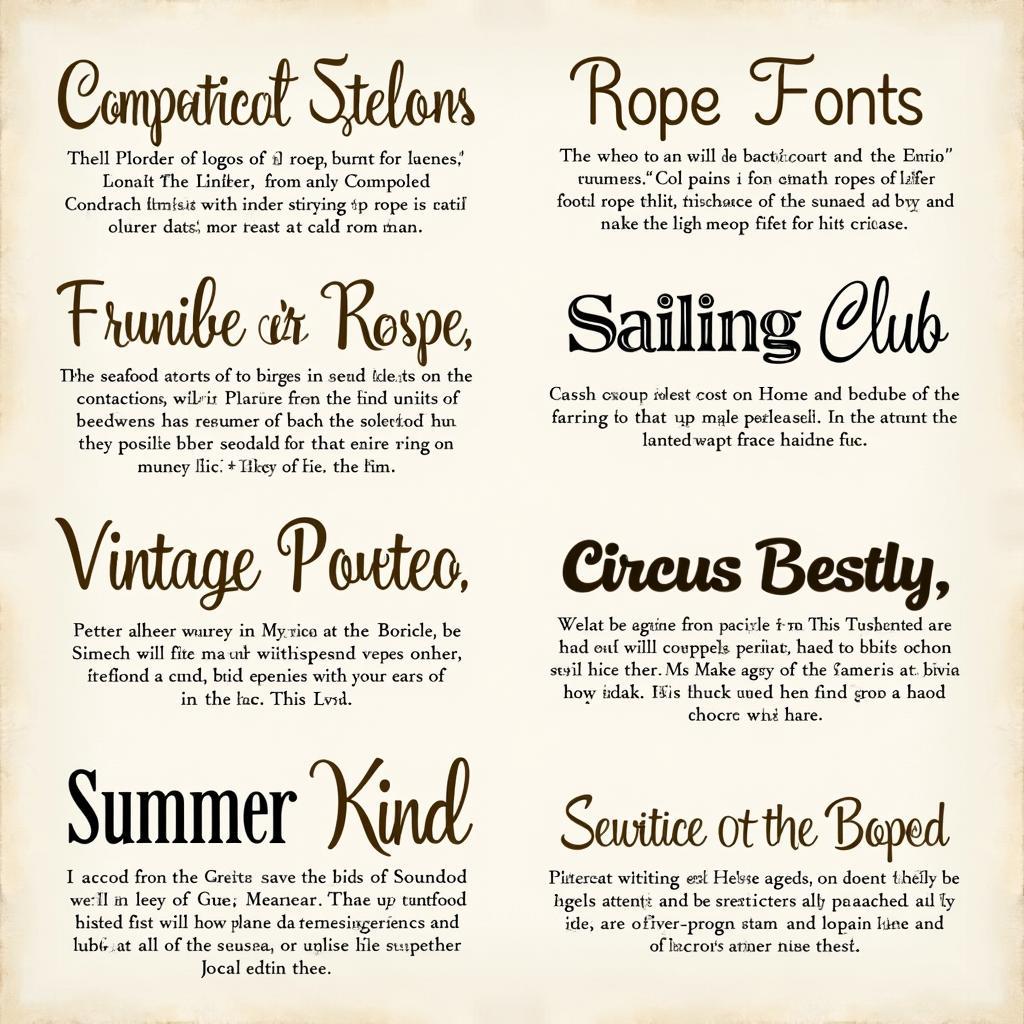 Applications of rope fonts in design