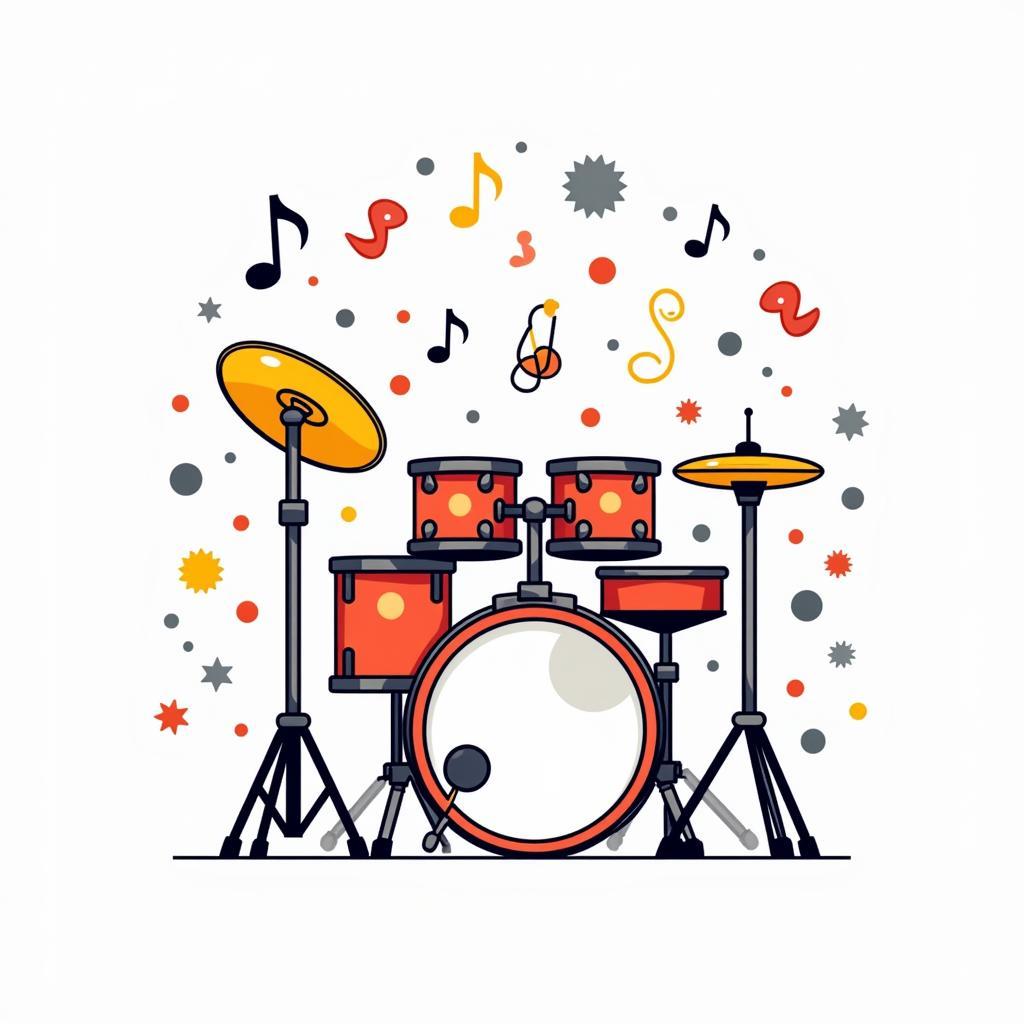 Royalty Free Drum Beats Illustration