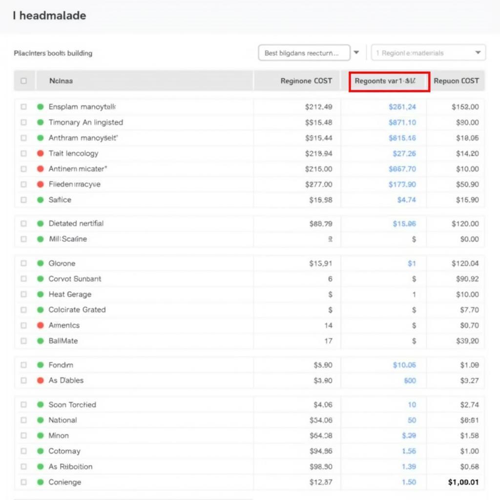 rsmeans data table example