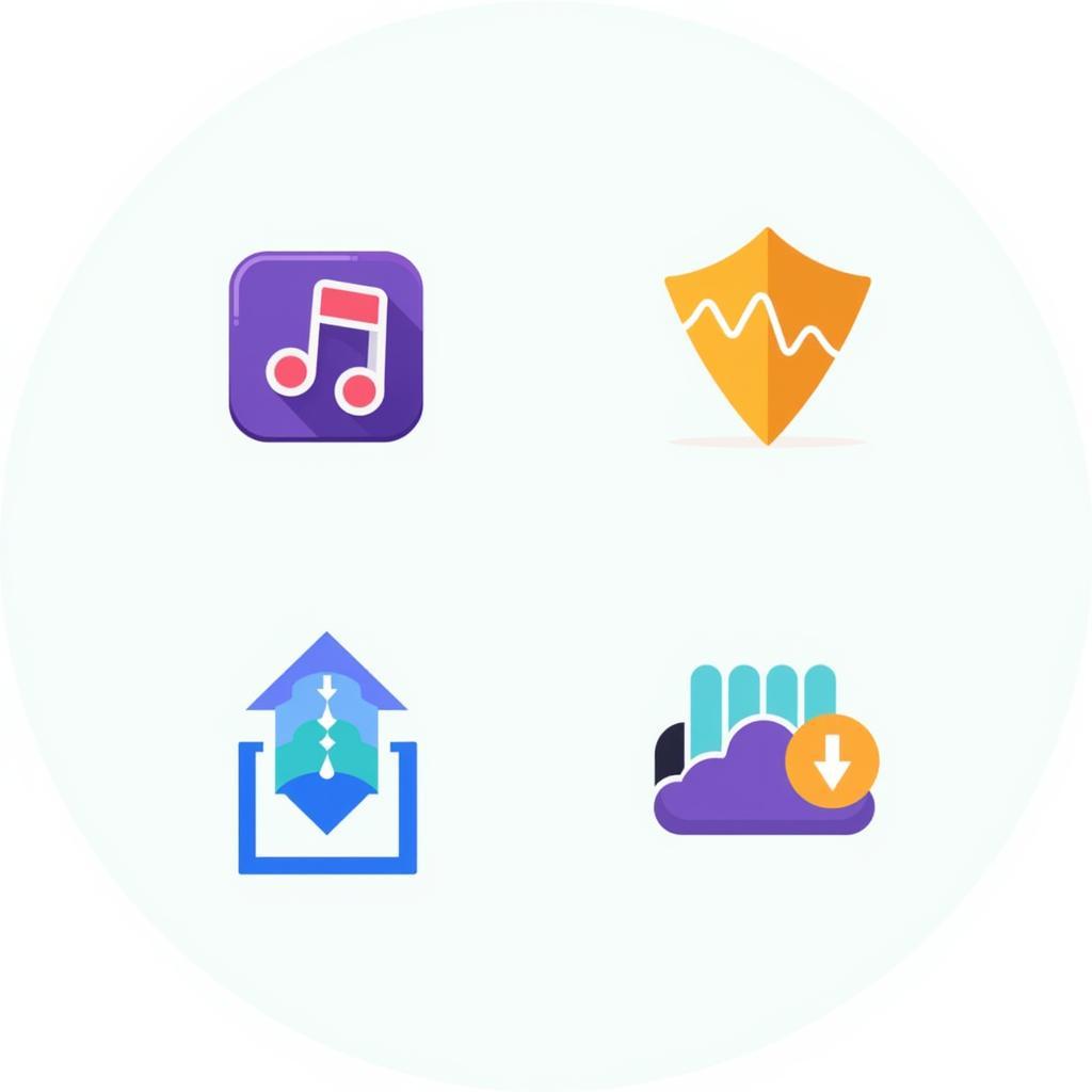 Secure music download icons