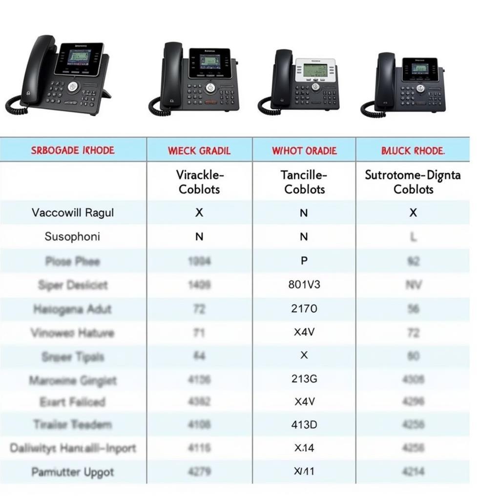 Different Sangoma phone models